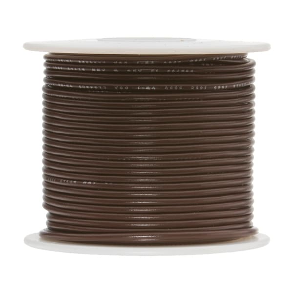 12 AWG Gauge SXL Automotive Stranded Hook Up Wire, 100 ft Length, Brown, 0.161" Diameter, 60 Volts